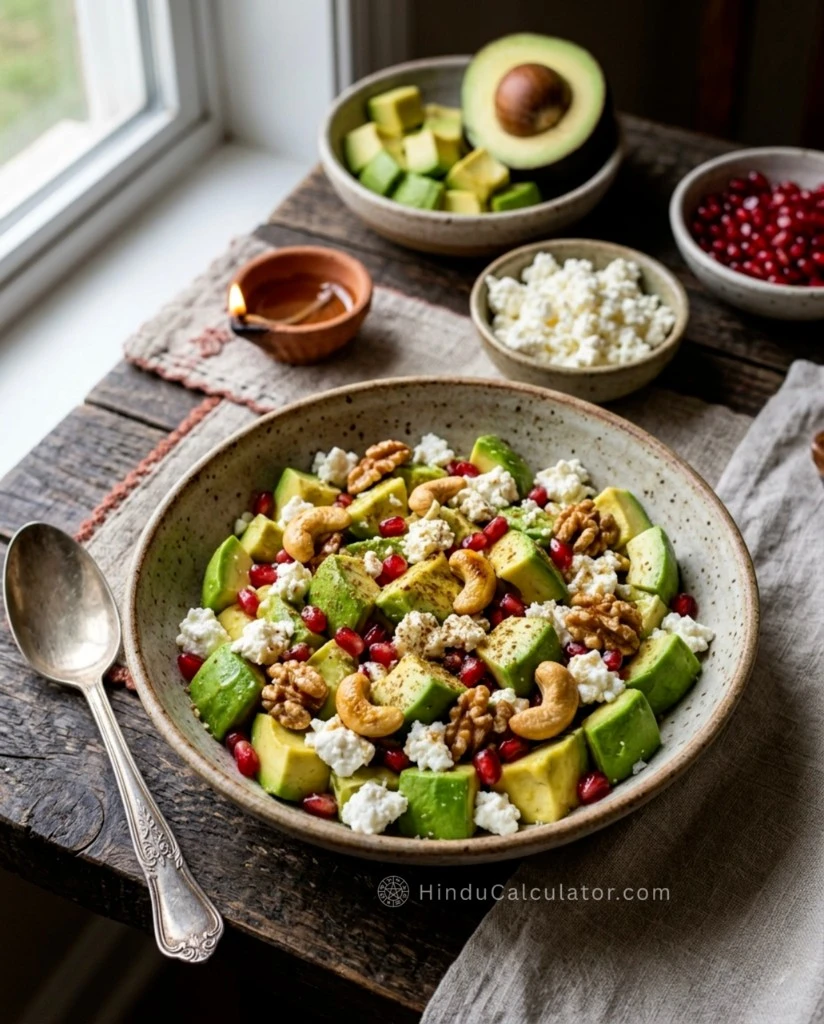 Healthy & Filling Paneer-Avocado Salad for Vrat - Fasting