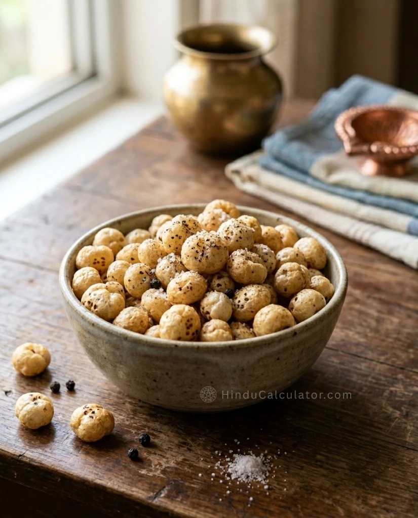 10 Minutes Roasted Makhana Recipe for Vrat - Fasting